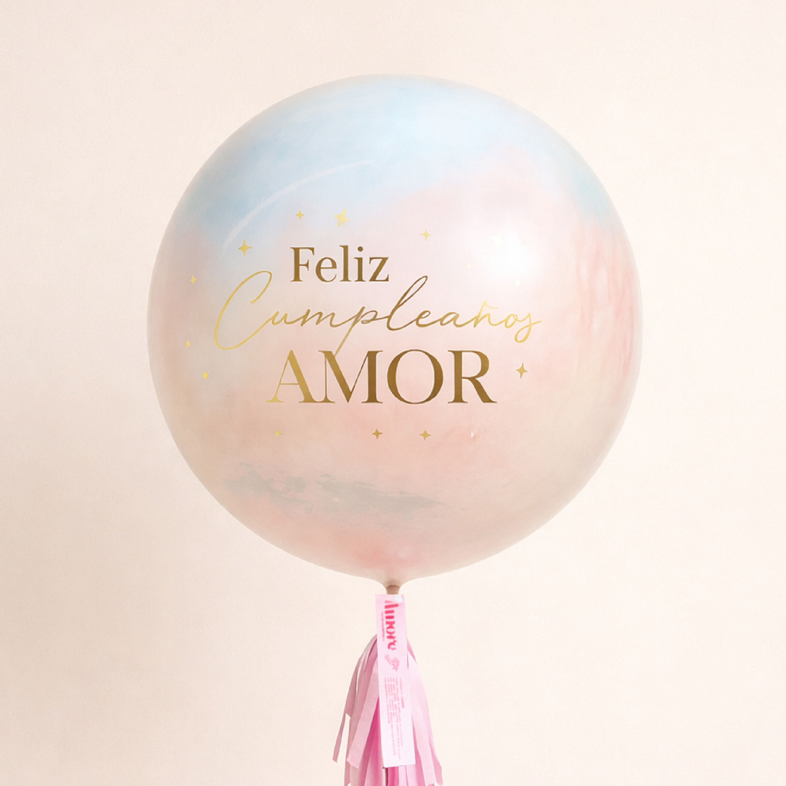 Globo burbuja Amor pastel