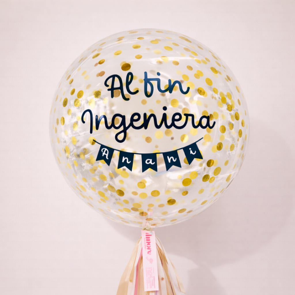 Globo Burbuja Confetti Graduación